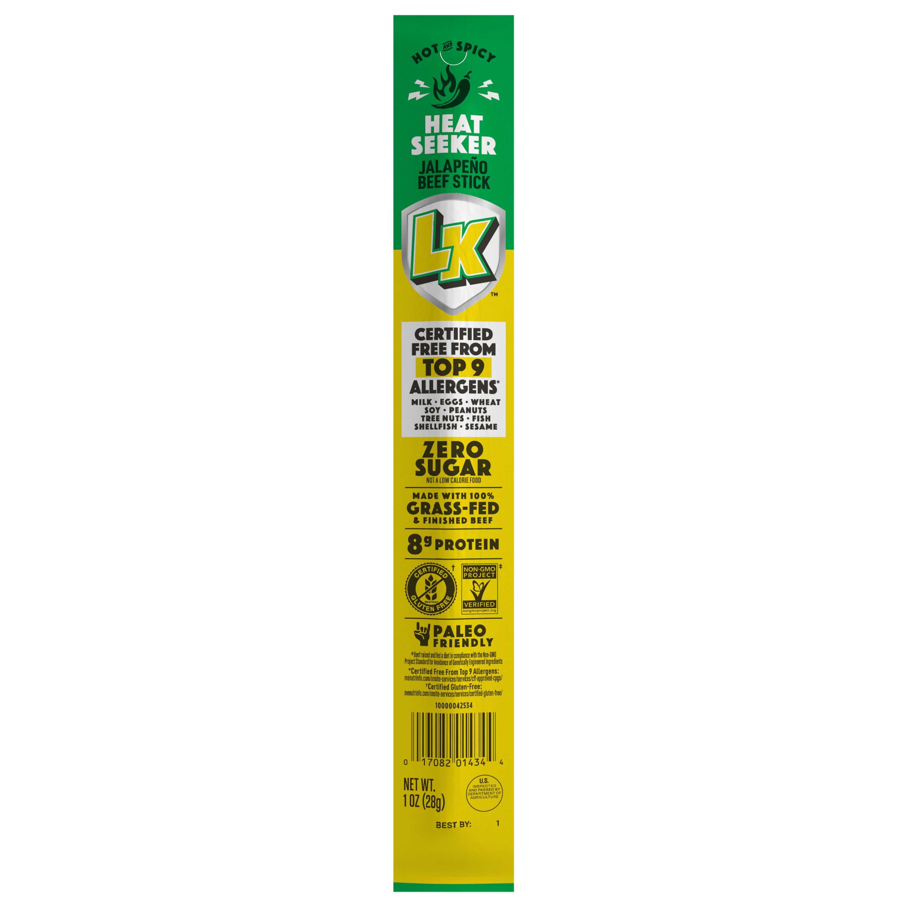 1oz Lorissa's Kitchen Beef Jalapeno Stick 1/1 Count - Case of 12