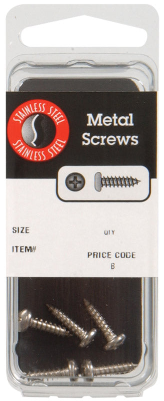 HILLMAN - Hillman No. 8 X 1/2 in. L Phillips Pan Head Sheet Metal Screws 5 pk - Case of 10