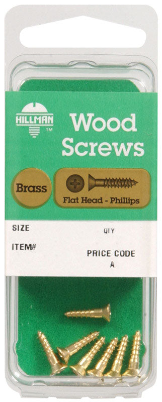 HILLMAN - Hillman No. 4 X 1/2 in. L Phillips Wood Screws 10 pk - Case of 10