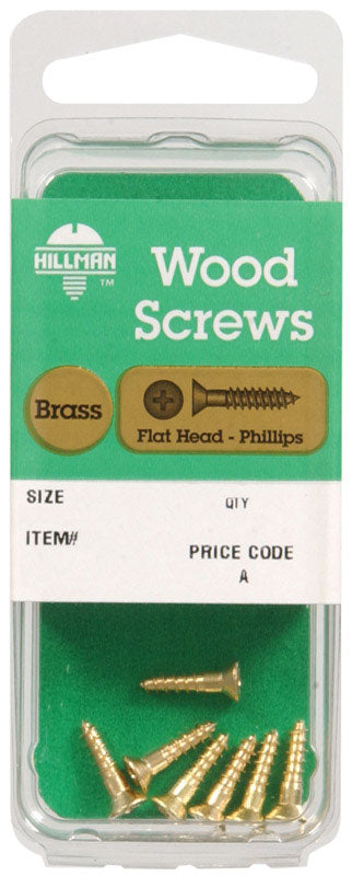 HILLMAN - Hillman No. 6 X 1-1/4 in. L Phillips Wood Screws 4 pk - Case of 10