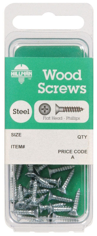 HILLMAN - Hillman No. 6 X 2 in. L Phillips Zinc-Plated Wood Screws 10 pk - Case of 10