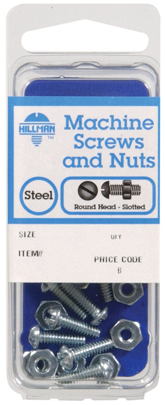 HILLMAN - Hillman No. 6-32 X 3/4 in. L Slotted Round Head Zinc-Plated Steel Machine Screws 10 pk - Case of 10