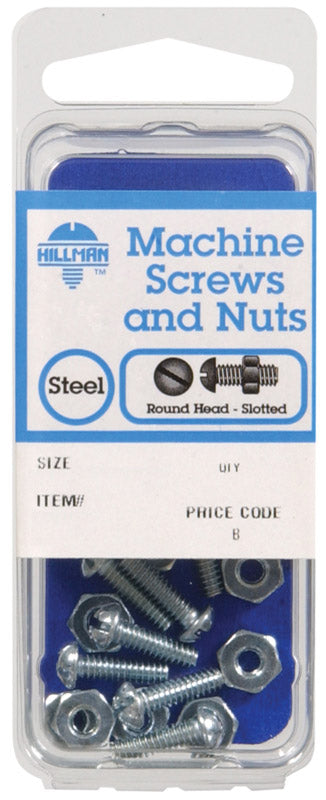 HILLMAN - Hillman No. 6-32 X 1 in. L Slotted Round Head Zinc-Plated Steel Machine Screws 10 pk - Case of 10