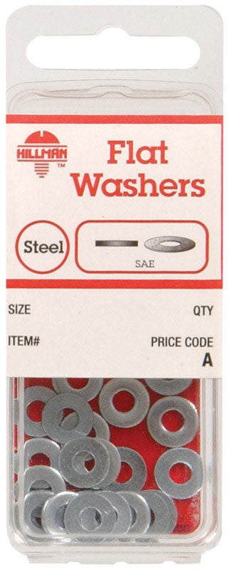 HILLMAN - Hillman Zinc-Plated Steel #6 SAE Flat Washer 30 pk - Case of 10