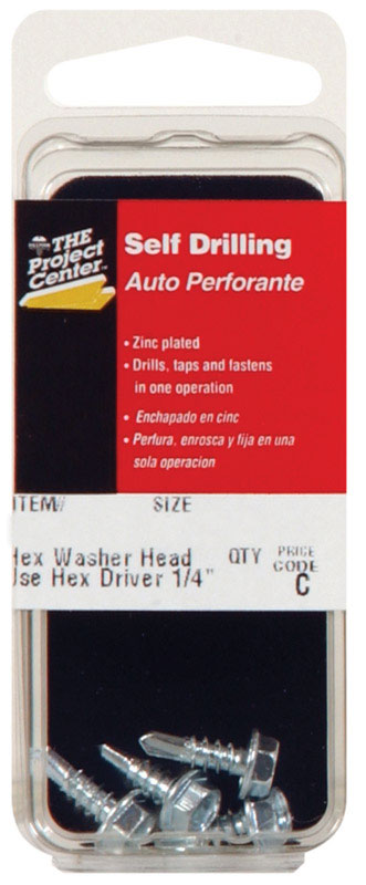 HILLMAN - Hillman No. 8 X 1/2 in. L Hex Hex Washer Head Sheet Metal Screws 5 pk - Case of 10