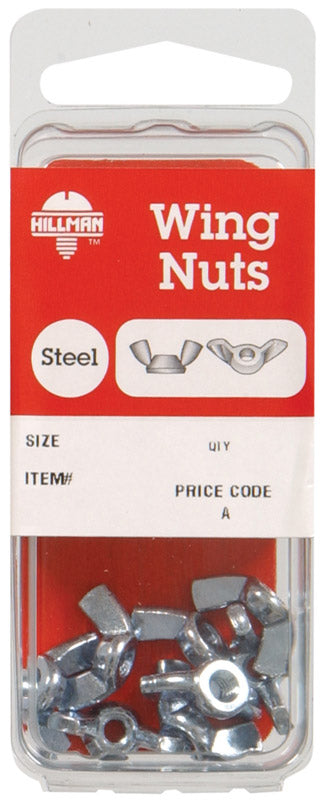 HILLMAN - Hillman 10-24 in. Zinc-Plated Steel SAE Wing Nut 10 pk - Case of 10