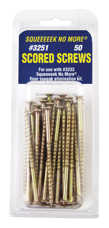 SQUEEEEEK NO MORE - Squeeeeek No More No. 8 X 3 in. L Square Bugle Head Scored Screws 50 pk