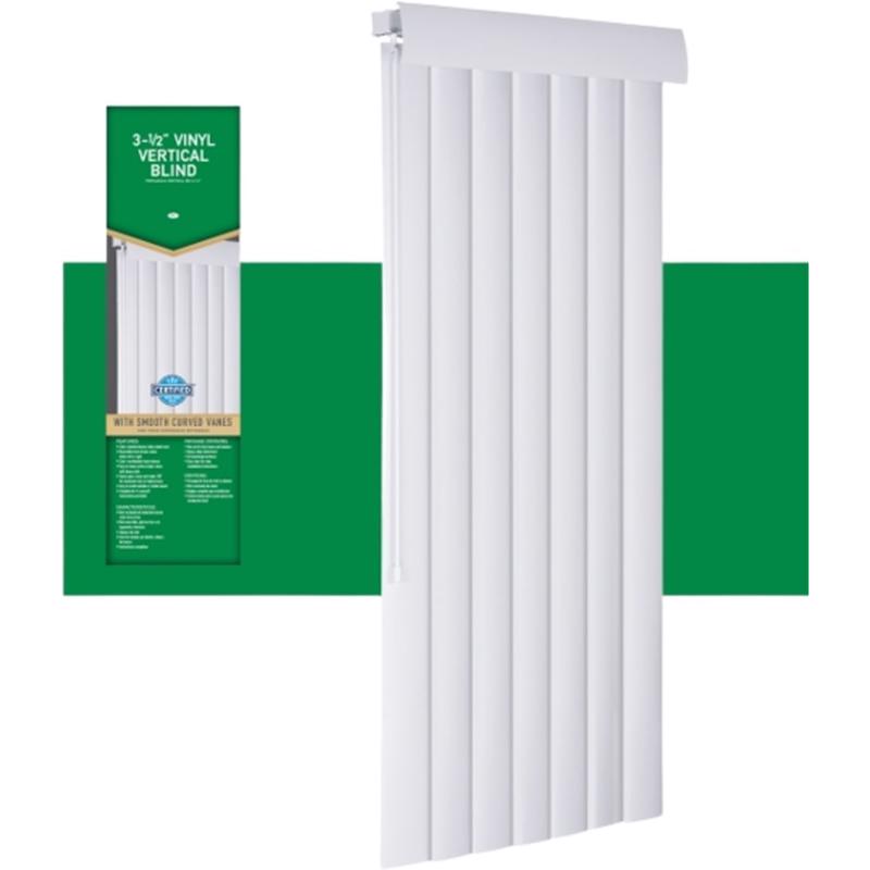 LIVING ACCENTS - Living Accents Vinyl 3-1/2 in. Blinds 78 in. W X 84 in. H White - Case of 2