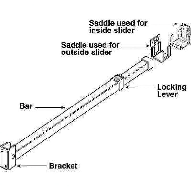 PRIME-LINE - Prime-Line Aluminum Indoor Security Telescopic Bar Lock