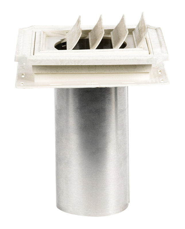 BUILDERS EDGE - Builders Edge 4 in. W White Copolymer Exhaust Vent