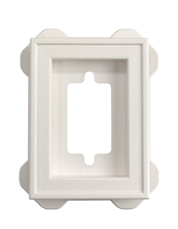 BUILDERS EDGE - Builders Edge 8 in. H X 6-5/16 in. L Prefinished White Copolymer Mounting Block