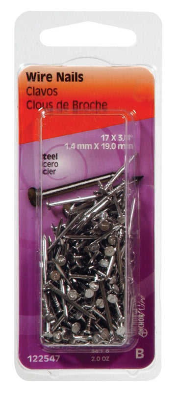 HILLMAN - Hillman 3/4 in. Wire Bright Steel Nail Flat Head - Case of 6 [122547]