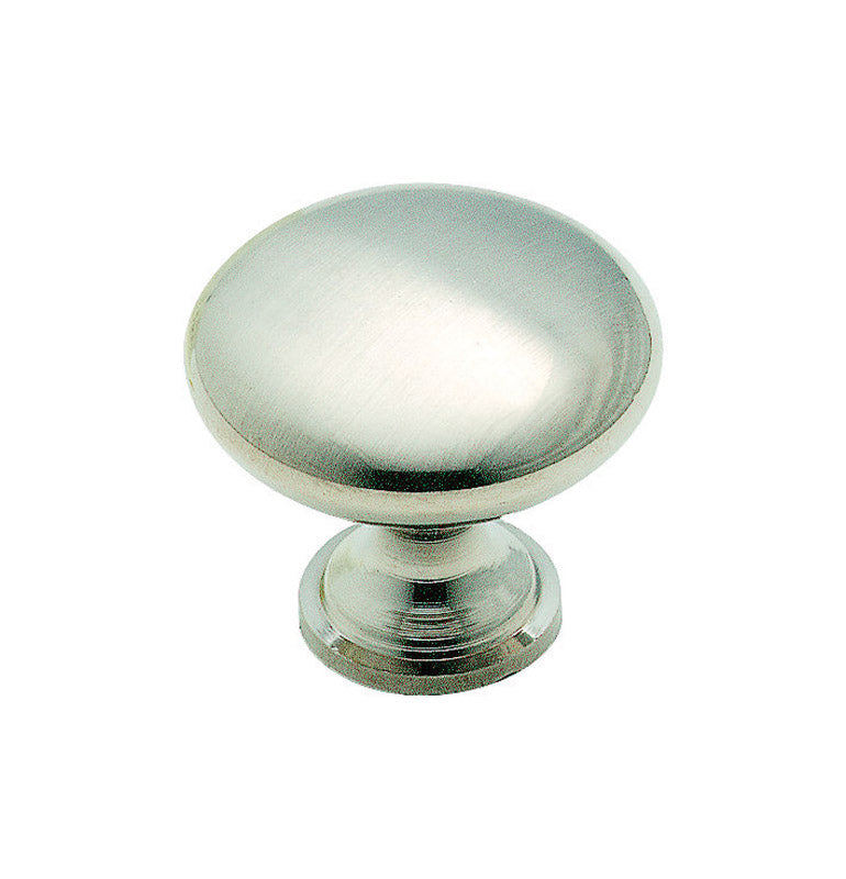 AMEROCK - Amerock Allison Round Cabinet Knob 1-3/16 in. D 1-1/8 in. Brushed Chrome 1 pk