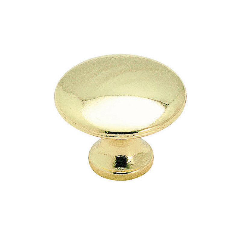 AMEROCK - Amerock Allison Round Cabinet Knob 1-3/16 in. D 15/16 in. Polished Brass 1 pk