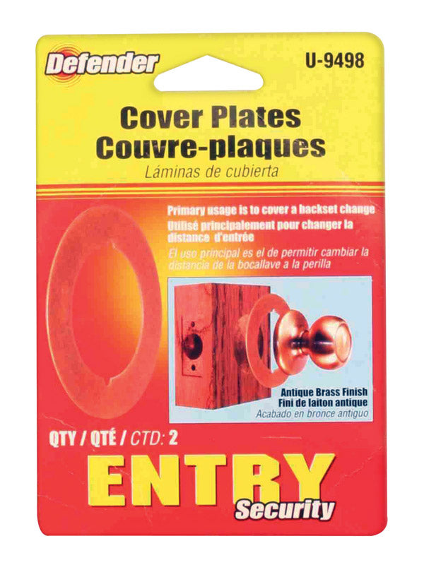 PRIME-LINE - Prime-Line Antique Brass Steel Adapter Plate 2 pk