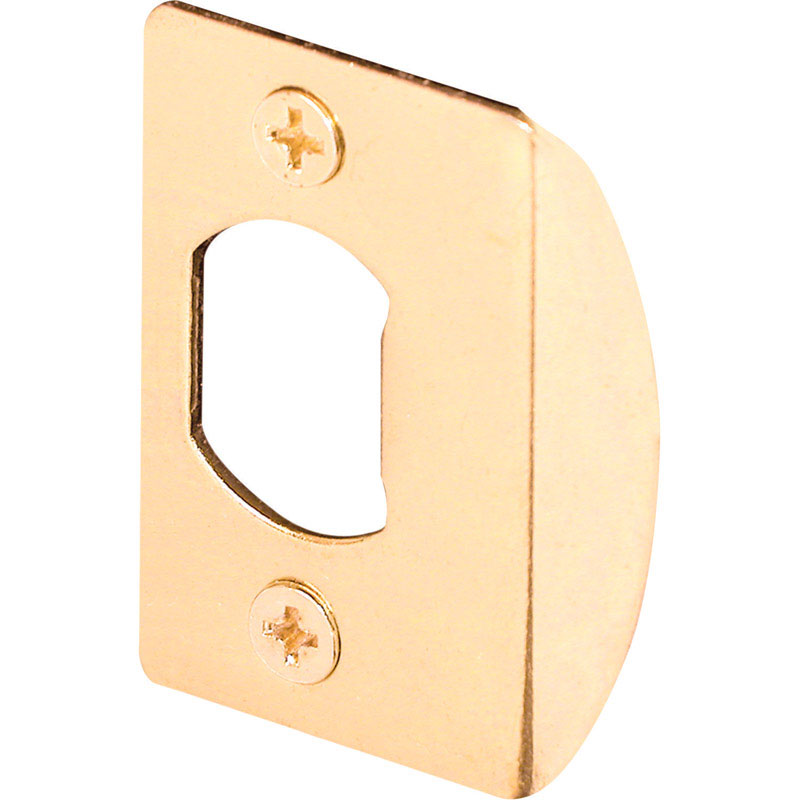 PRIME-LINE - Prime-Line 2.25 in. H X 1-5/8 in. L Brass-Plated Steel Latch Strike Plate [E 2232]