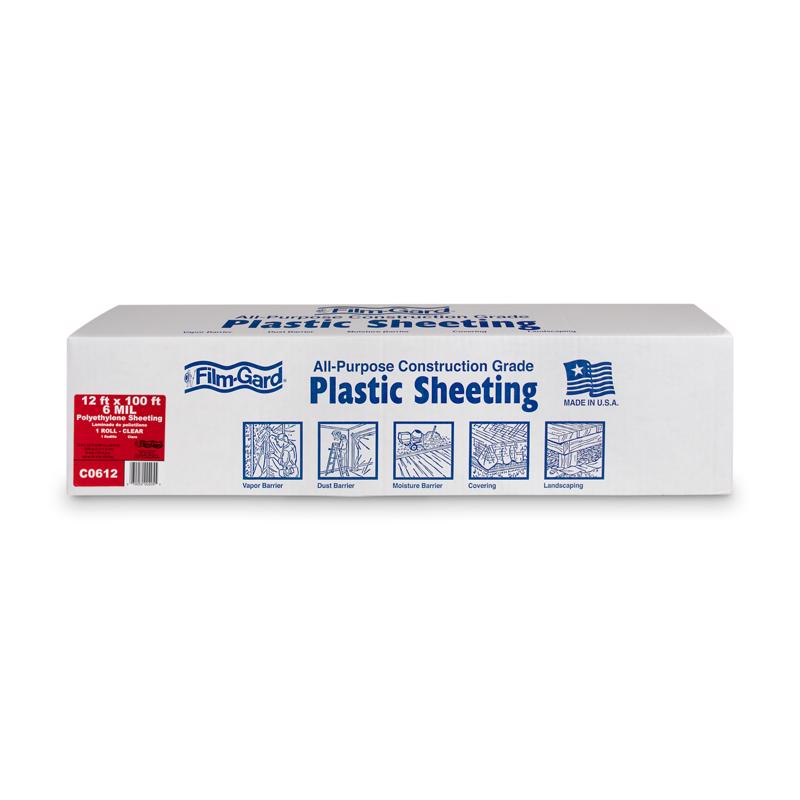 FILM-GARD - Film-Gard Plastic Sheeting 6 mil X 12 ft. W X 100 ft. L Polyethylene Clear 1 pk