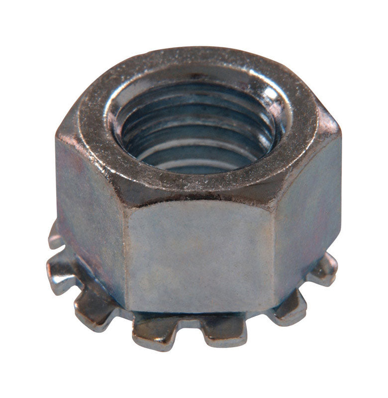 HILLMAN - Hillman #8-32 Zinc-Plated Steel SAE Keps Lock Nut 100 pk