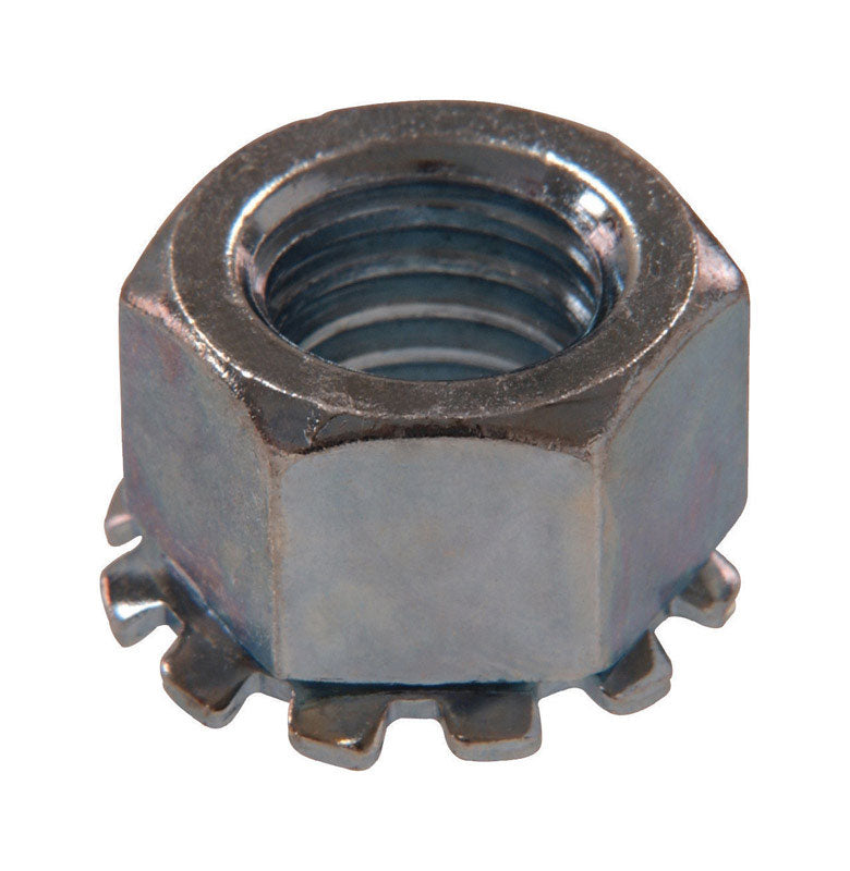 HILLMAN - Hillman #10-24 Zinc-Plated Steel SAE Keps Lock Nut 100 pk