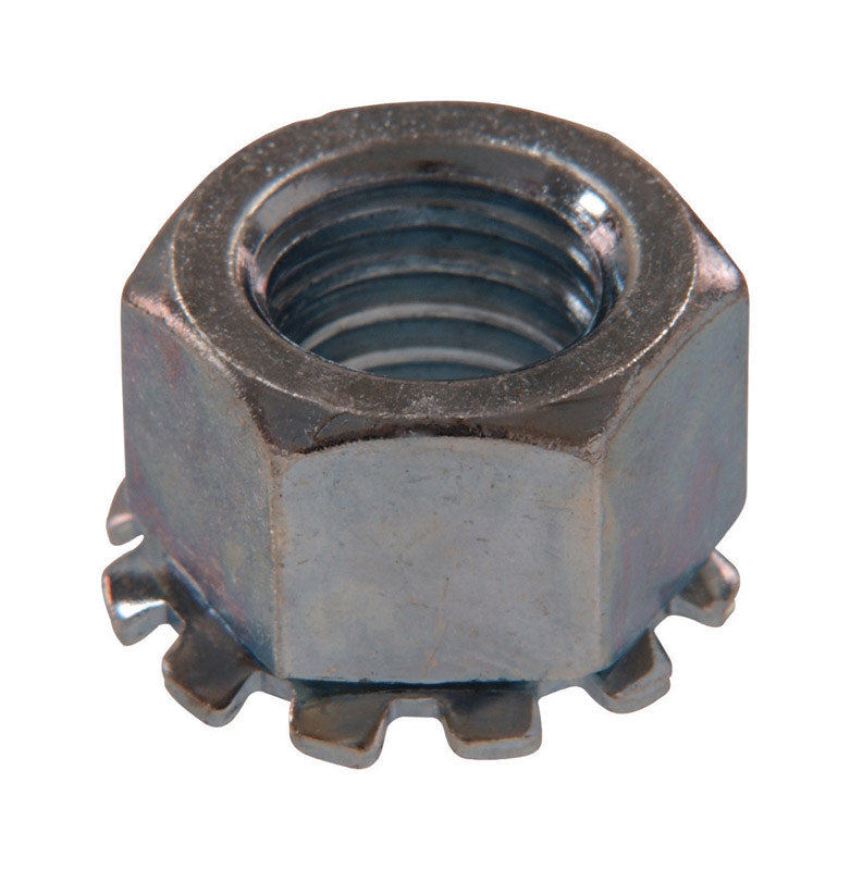 HILLMAN - Hillman 1/4 in. Zinc-Plated Steel SAE Keps Lock Nut 100 pk