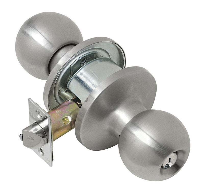 TELL - Tell Empire Satin Stainless Steel Entry Lockset 1-3/4 in.