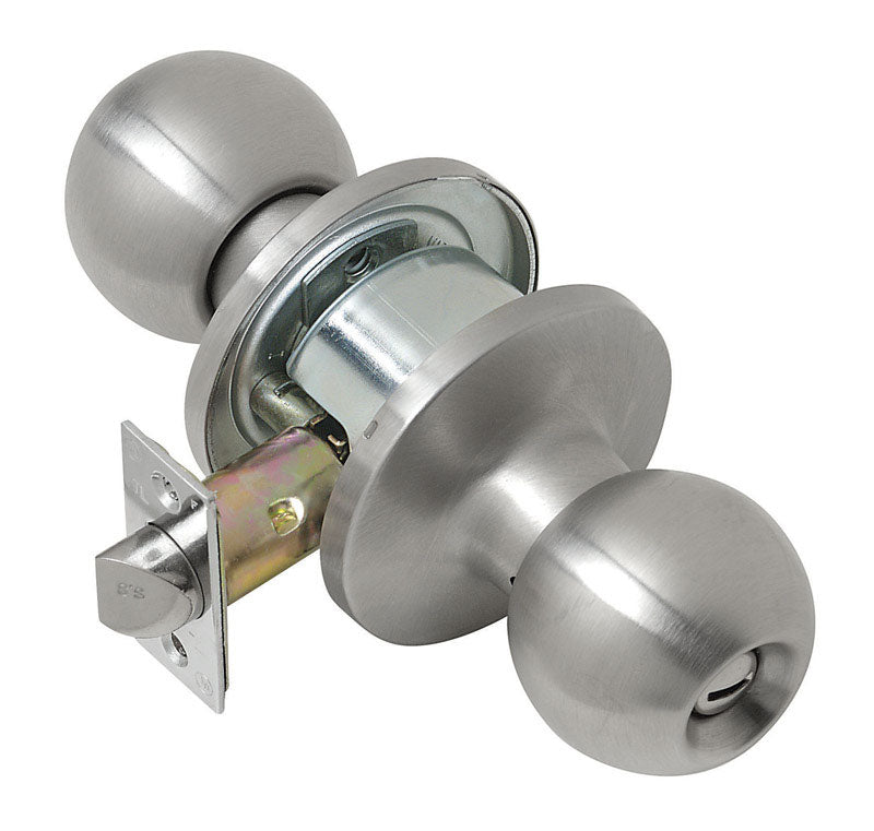 TELL - Tell Empire Satin Stainless Steel Privacy Lockset 1-3/4 in.