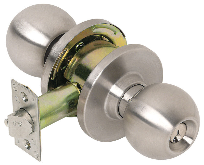 TELL - Tell Cortland Satin Chrome Storeroom Lockset 1-3/4 in. [CL100006]