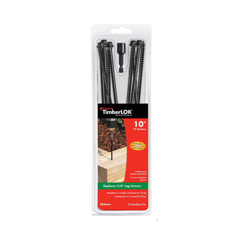 FASTENMASTER - FastenMaster TimberLOK No. 10 X 10 in. L Hex Epoxy Wood Screws