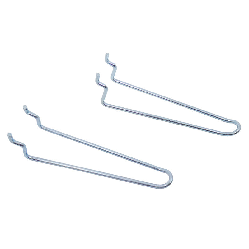 CRAWFORD - Crawford Zinc Plated Silver Steel 4.5 in. Peg Hooks 2 pk