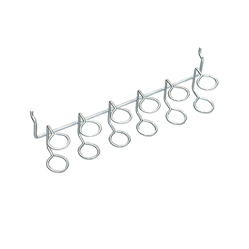 CRAWFORD - Crawford Zinc Plated Silver Steel 11.8 in. Multi-Tool Peg Hook Rack 1 pk