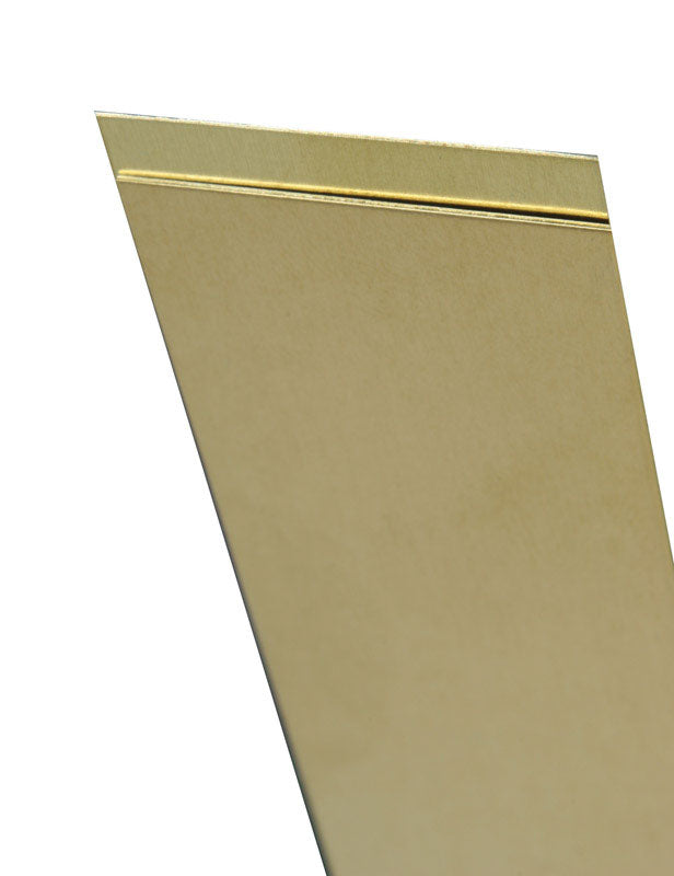 K&S - K&S 0.093 in. X 1/4 in. W X 12 in. L Mill Brass Metal Strip