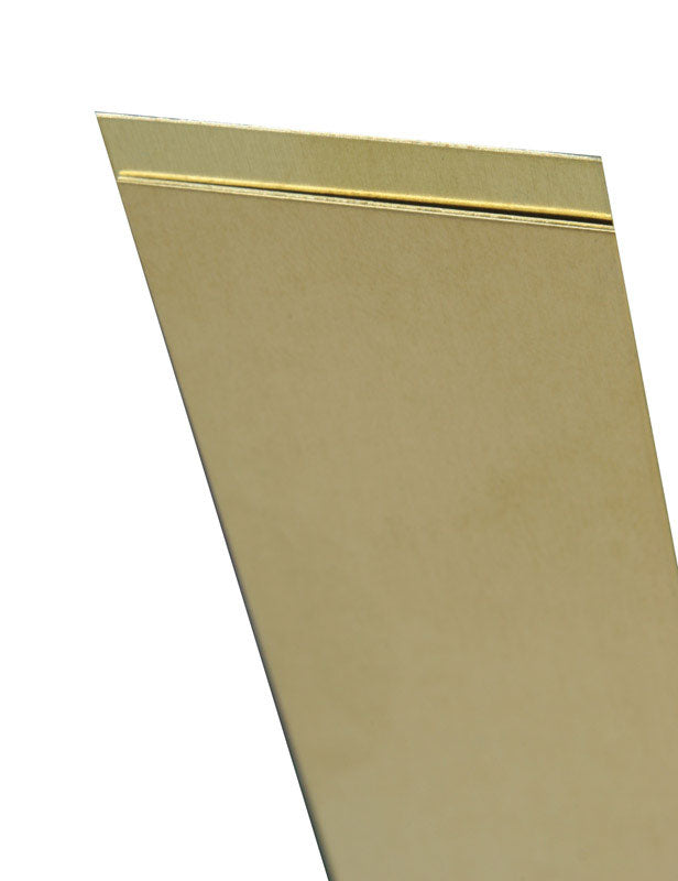 K&S - K&S 0.093 in. X 3/4 in. W X 12 in. L Mill Brass Metal Strip