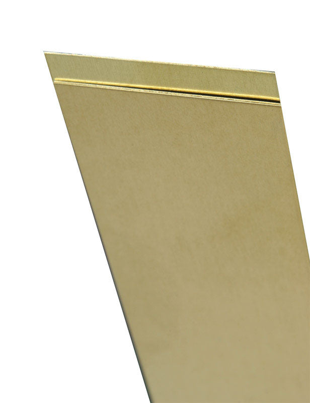 K&S - K&S 0.093 in. X 2 in. W X 12 in. L Mill Brass Metal Strip