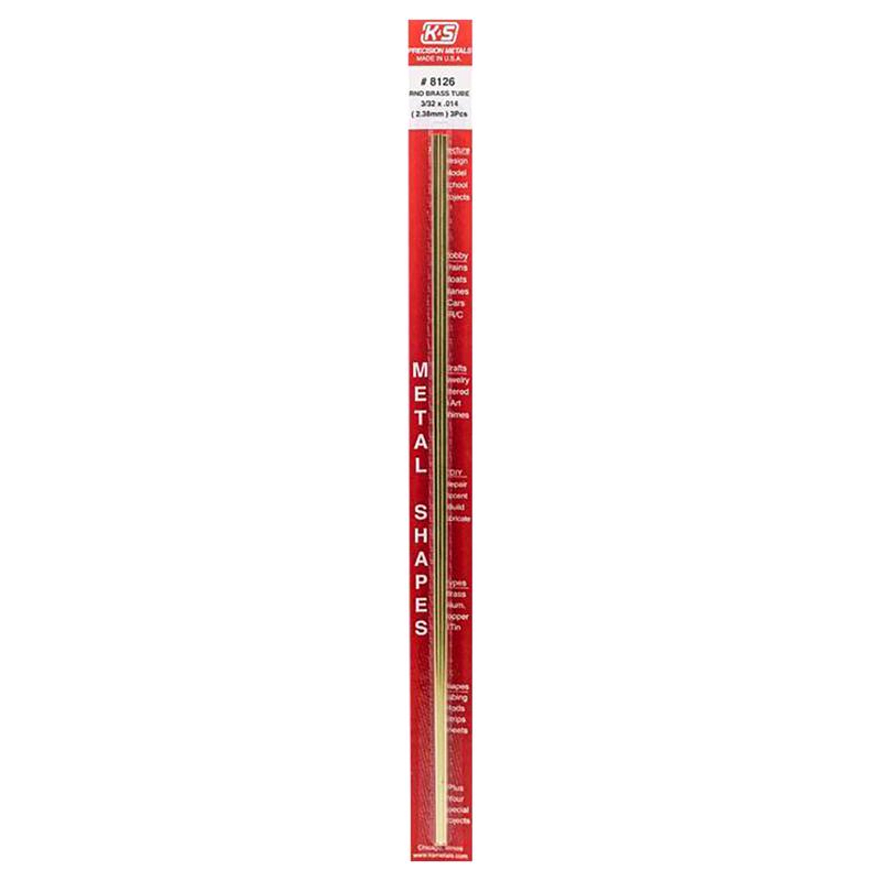 K&S - K&S 3/32 in. D X 12 in. L Round Brass Tube 3 pk