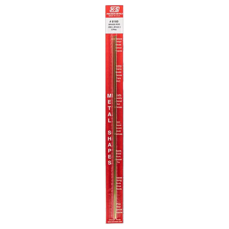 K&S - K&S 1/32 in. D X 12 in. L Brass Rod 5 pk