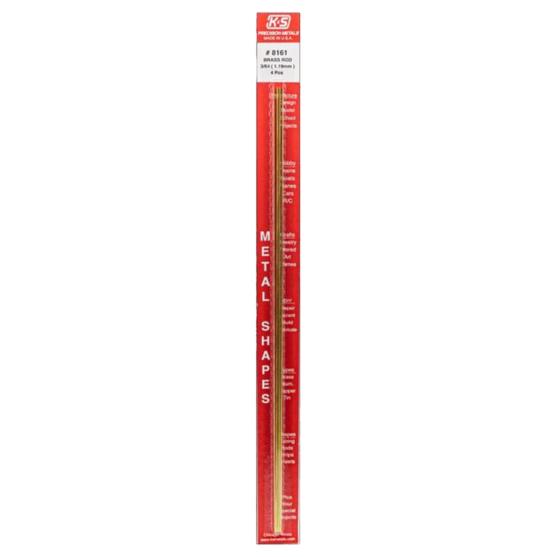 K&S - K&S 3/64 in. D X 12 in. L Brass Rod 4 pk