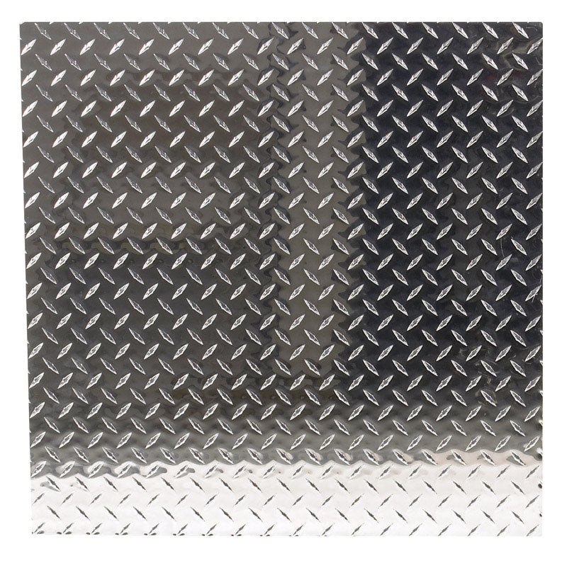 STEELWORKS - SteelWorks 0.06 in. X 24 in. W X 24 in. L Bright Aluminum Diamond Tread Plate