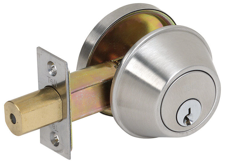 TELL - Tell Satin Nickel Steel Single Cylinder Deadbolt