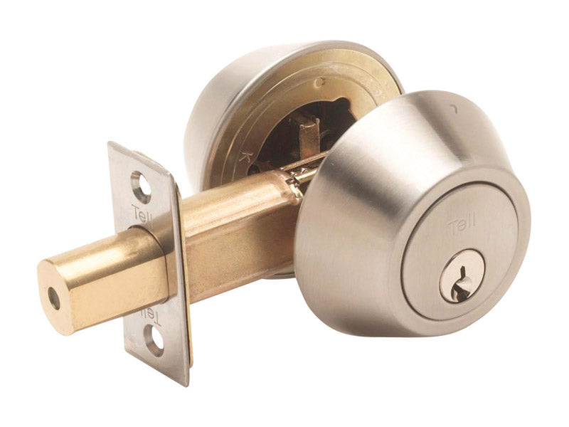 TELL - Tell Satin Nickel Steel Double Cylinder Deadbolt