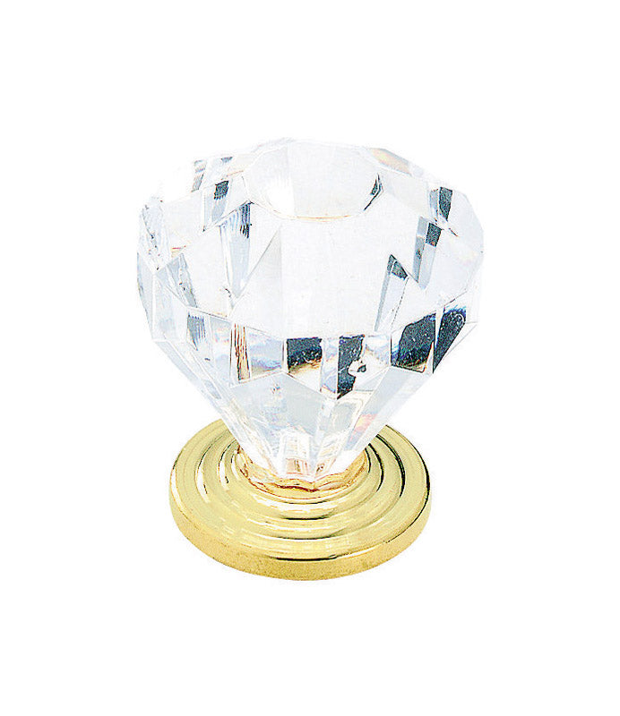 AMEROCK - Amerock Traditional Classics Octagonal Cabinet Knob 1-1/4 in. D 1-3/8 in. Burnished Brass 1 pk