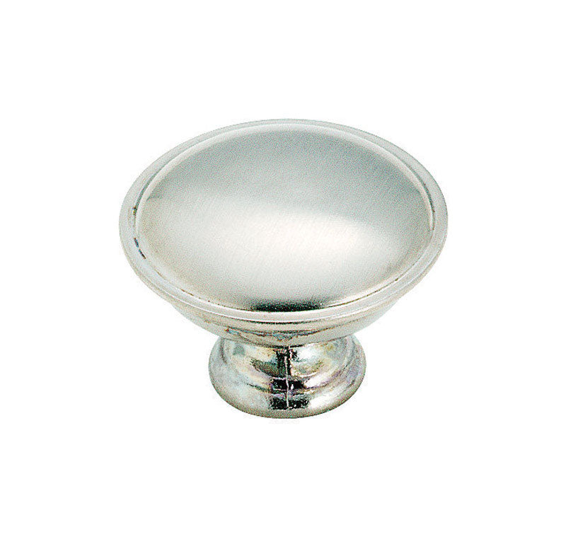 AMEROCK - Amerock Allison Round Cabinet Knob 1-5/16 in. D 15/16 in. Brushed Chrome 1 pk
