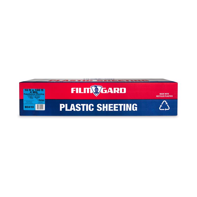 FILM-GARD - Film-Gard Plastic Sheeting 4 mil X 10 ft. W X 100 ft. L Polyethylene Black 1 pk