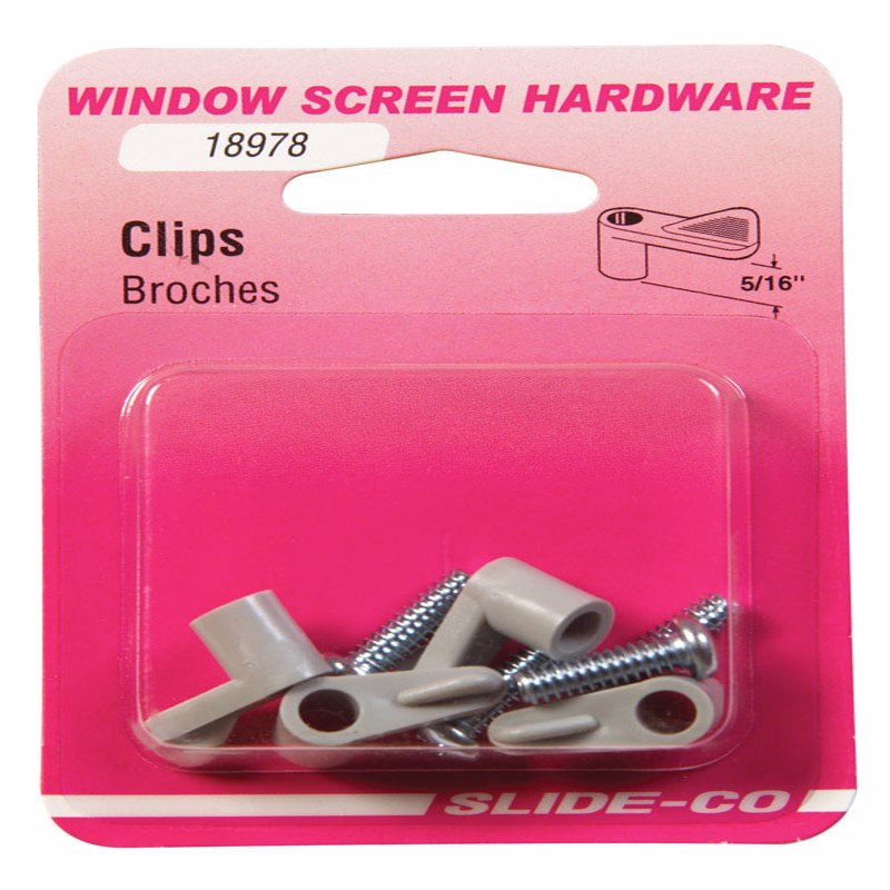 PRIME-LINE - Prime-Line Gray Plastic Screen Clip For 5/16 inch 4 pk