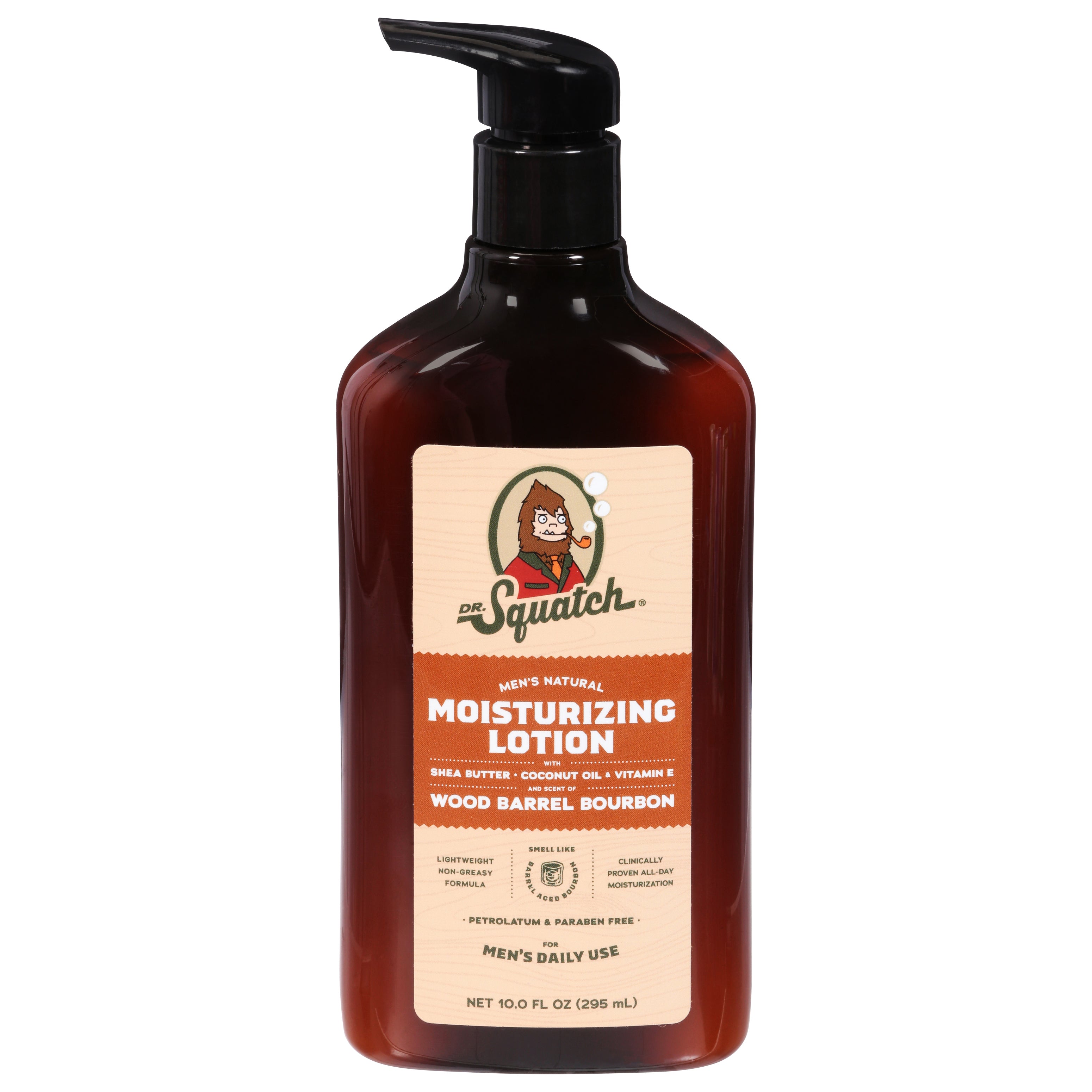Dr. Squatch Wood Barrel Bourbon Moisturizing Lotion 10.0 fl oz - Case of 1