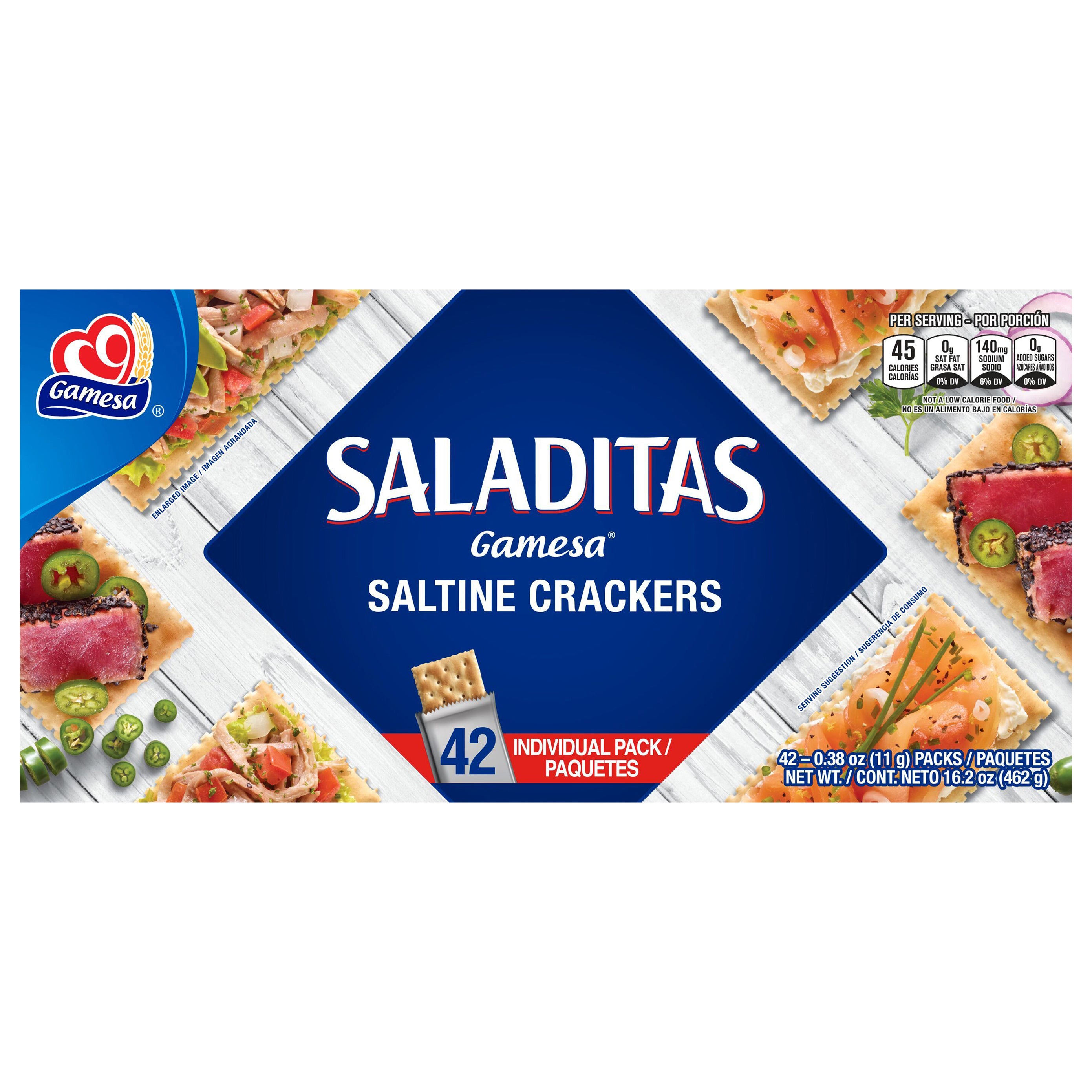 Gamesa Saladitas Saltine Crackers Regular 16.2 Oz, 12 Count - Case of 12