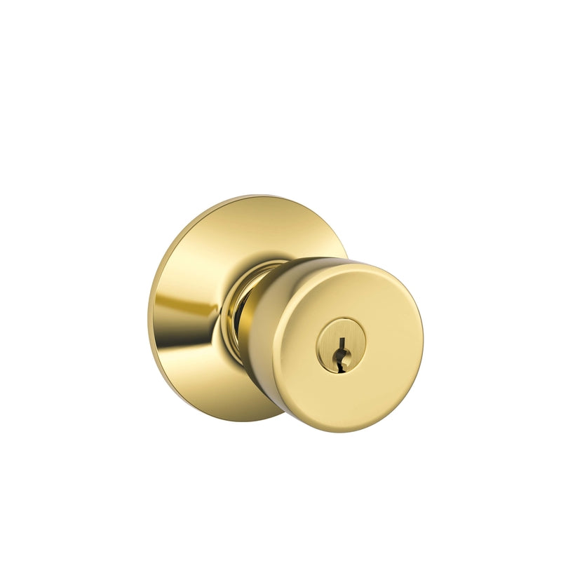 SCHLAGE - Schlage Bell Bright Brass Entry Lockset 1-3/4 in. [F51VBEL505605]