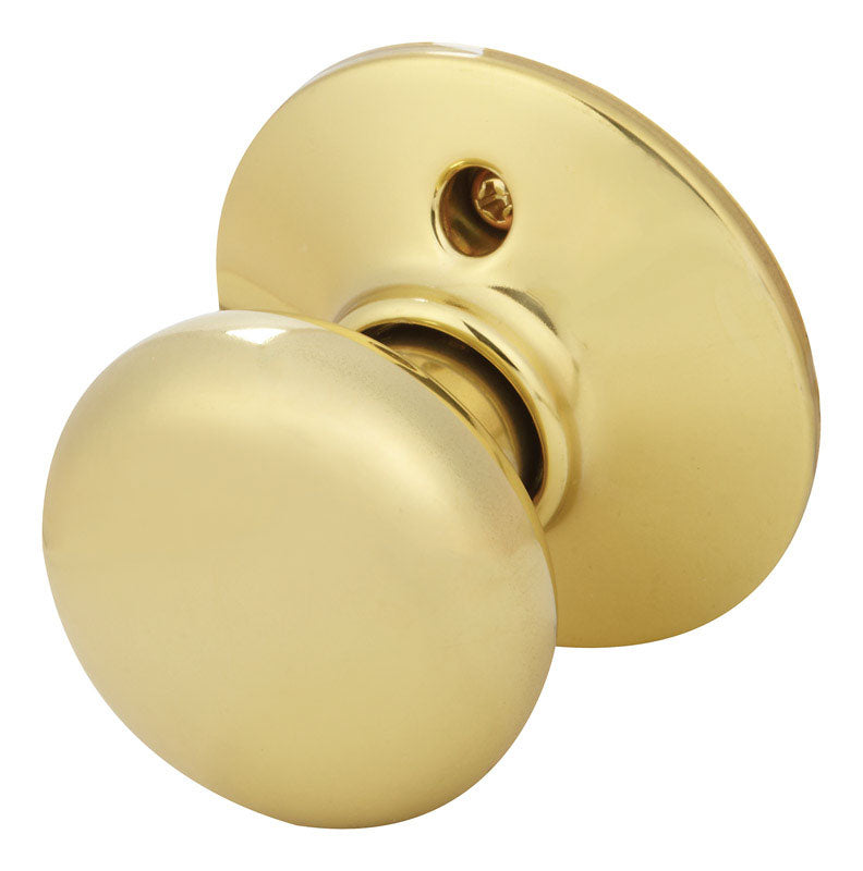 SCHLAGE - Schlage Plymouth Bright Brass Dummy Knob Right or Left Handed [F170PLY605]