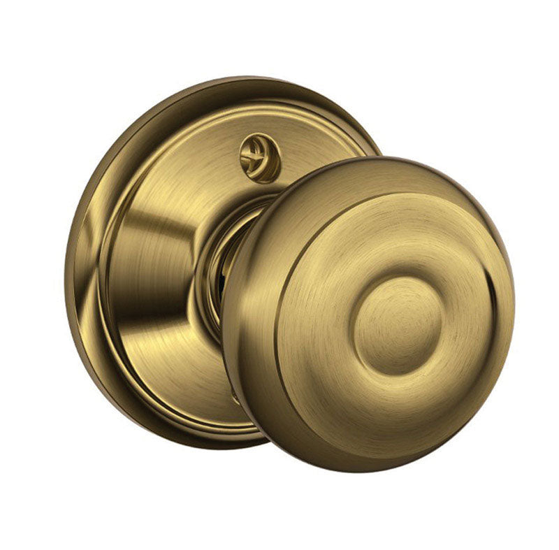 SCHLAGE - Schlage Georgian Antique Brass Dummy Knob Right or Left Handed [F170 GEO609]