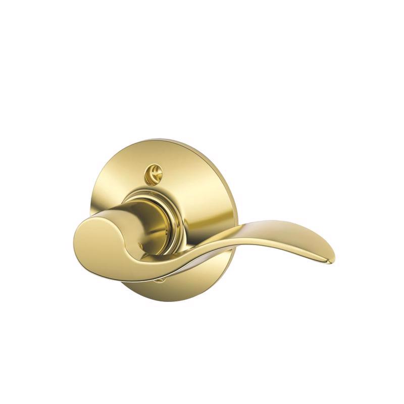 SCHLAGE - Schlage Accent Bright Brass Dummy Lever Right Handed [F17ACC605RH]