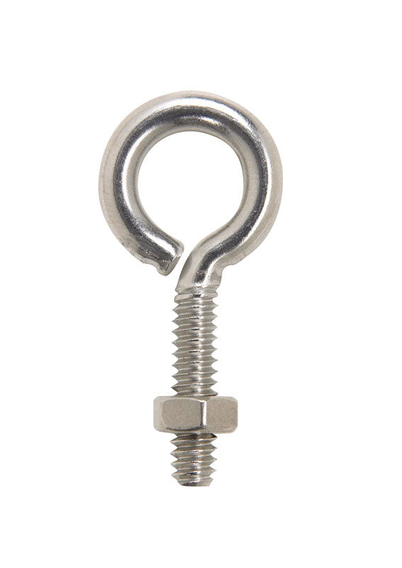 HAMPTON - Hampton 3/16 in. X 1-1/2 in. L Stainless Stainless Steel Eyebolt Nut Included - Case of 10
